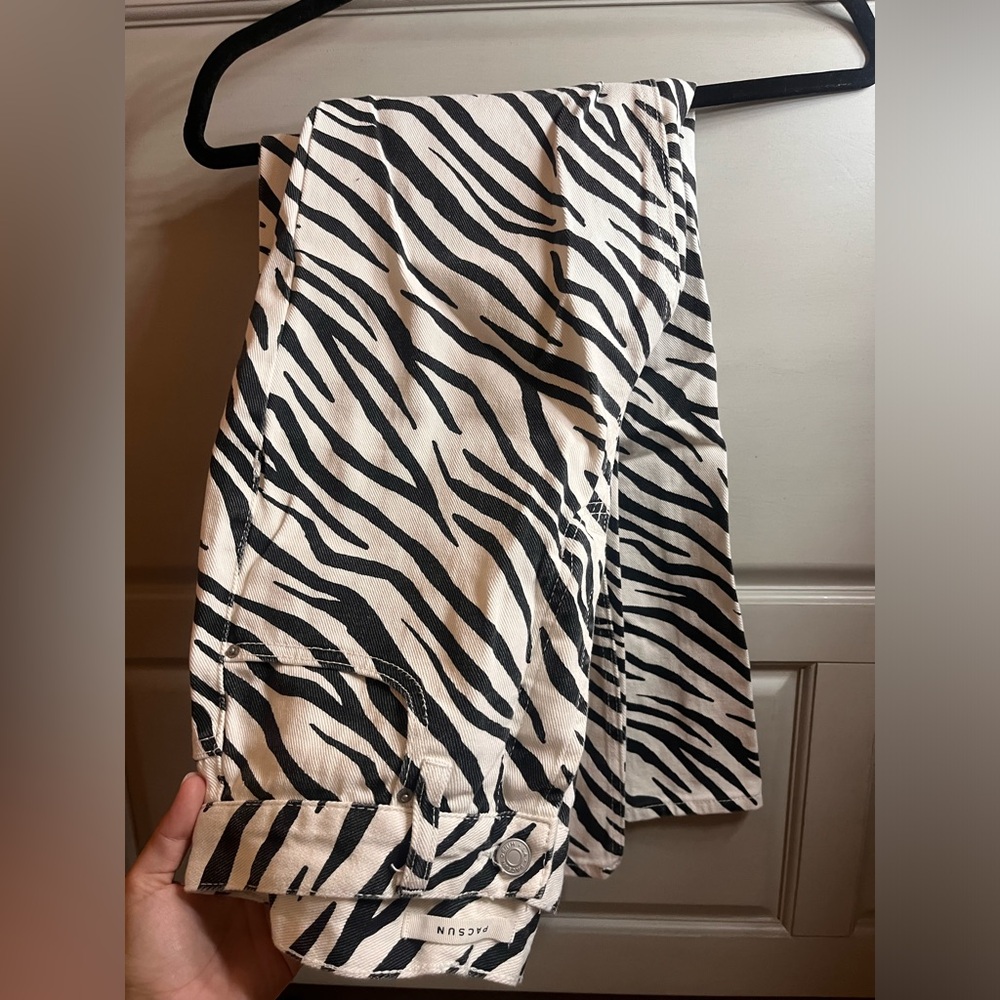 PACSUN ZEBRA PRINT JEANS